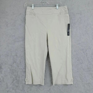 NWT Joseph Ribkoff Beige Capri Pants Size 10 Pull on Stretched  9CT